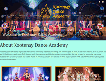 Tablet Screenshot of kootenaydance.com